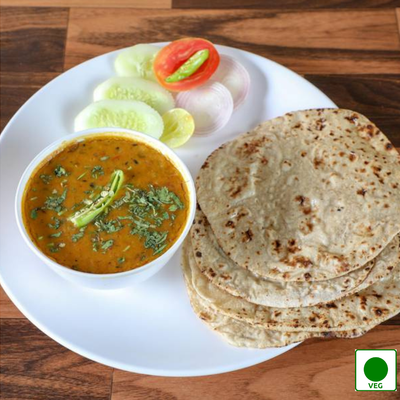 Dal Fry + 4 Roti +Salad +Pickle