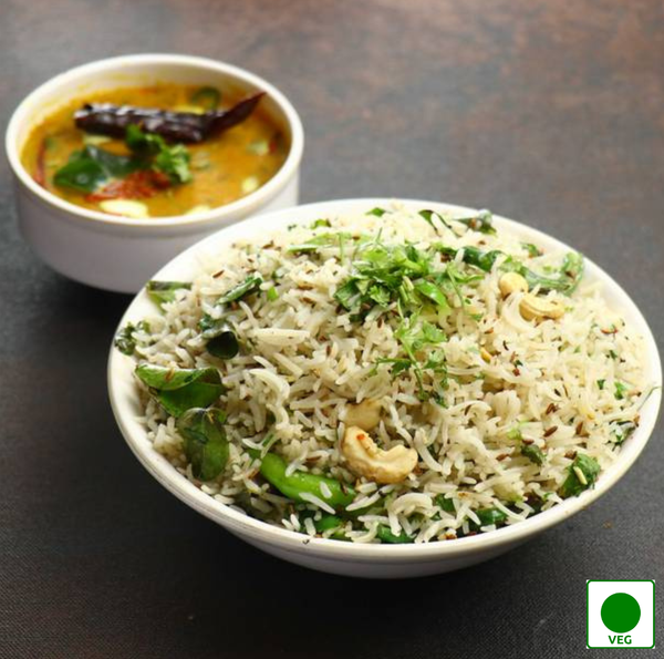 Dal Fry + Rice +Salad +Pickle