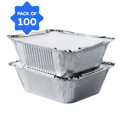 Aluminium Container with Lid, 01-450 ml (Pack of 100)