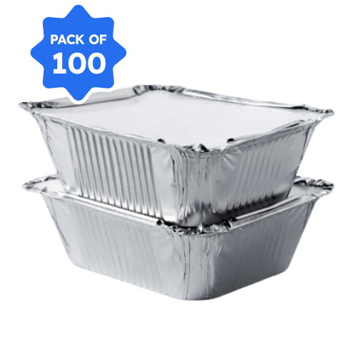 Aluminium Container with Lid, 01-450 ml (Pack of 100)