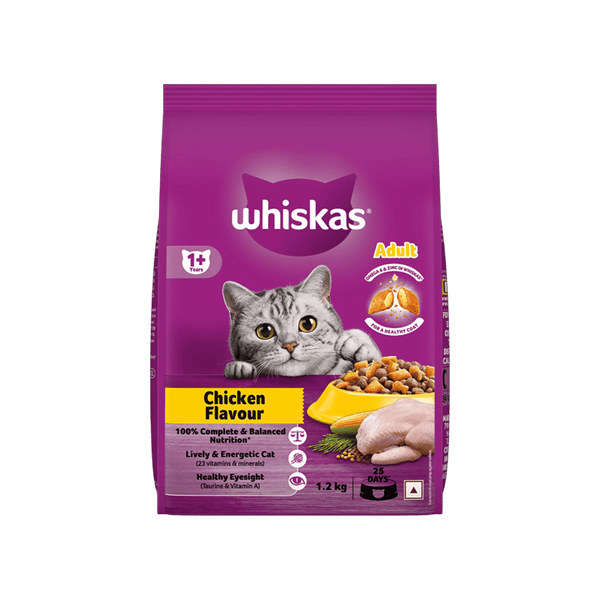 Whiskas Adult Dry Cat Food -Chicken Flavour (1+ Years)